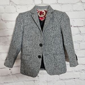 Elie Balleh Size M 4 - 5 Boys Blazer Gray Black Youth Jacket Suit Church Formal